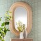 Bali & Pari Drucilla Modern Bohemian Natural Brown Rattan Oval Accent Wall Mirror 242-13557-ZORO - alternate 2